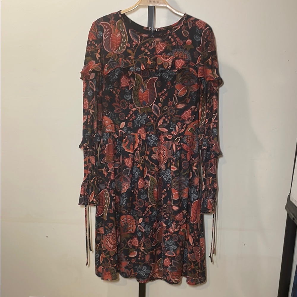 LOFT Long Sleeve Floral Dress